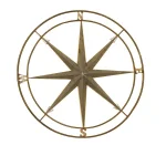 Unbranded Compass Metal Wall Art - Gunmetal Silver and Distressed Copper Decor thumbnail 2