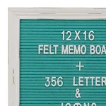 Stonebriar Collection Stonebriar Turquoise Felt Memo Board with White Wash Wood Frame thumbnail 5