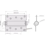 Everbilt 6 in. Commercial Grade Adjustable Spring Door Hinge, Steel thumbnail 2