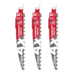 Milwaukee 6 in. Carbide Teeth Pruning Reciprocating Saw Blade, 3 TPI (3-Pack) thumbnail 6