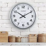 La Crosse Technology 20 in. Atomic Analog Wall Clock with Brushed Aluminum Frame thumbnail 1
