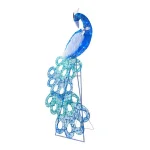Home Accents Holiday 70 in. Blue Peacock LED Yard Decoration with 120 Lights thumbnail 3