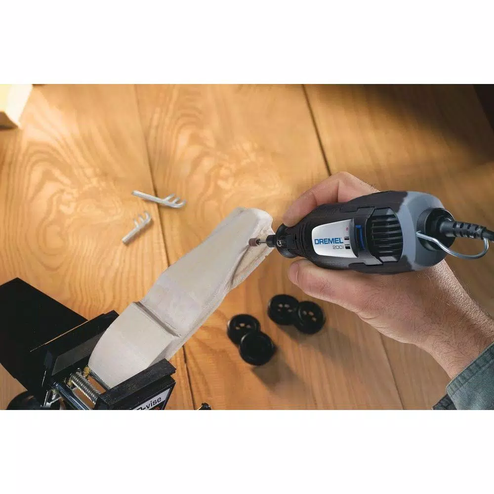 Dremel 200 Series Dual Speed Corded Rotary Tool Kit with 15 Accessories and 1 Attachment