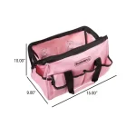 Stalwart 123-Piece Heat Treated Pink Tool Set with 600D Oxford Cloth Carrying Bag thumbnail 2