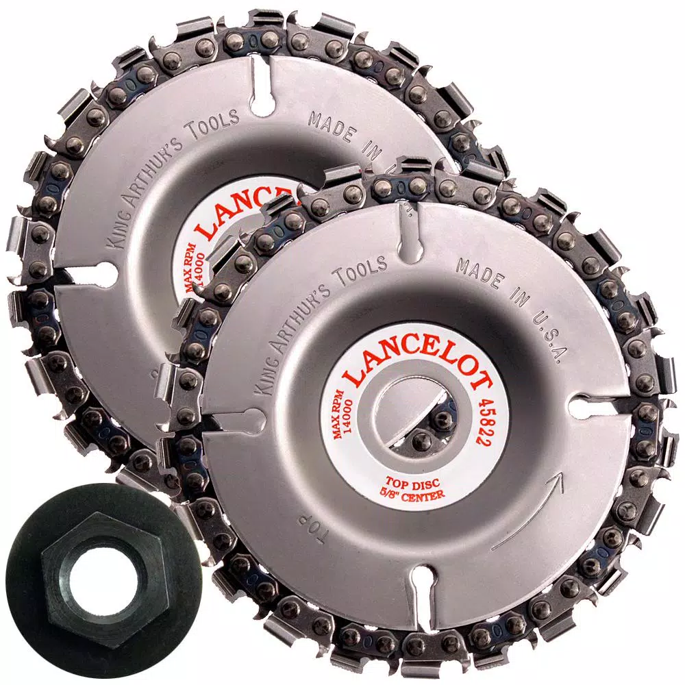 King Arthur's Tools Lancelot 22 Tandem Combo Saw Chain Cutter Accessory for Angle Grinders