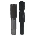Drill America 7/8 in. - 14 HSS Plug Hand Tap and 13/16 in. x 1/2 in. Shank Drill Bit Set (2-Piece) thumbnail 1