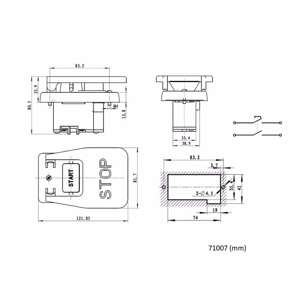 POWERTEC 110/220-Volt Dual Voltage Paddle Switch for Power Tools