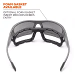 Ergodyne Skullerz Odin Safety Glasses, Matte Grey Frame, Smoke Tinted Lens thumbnail 8