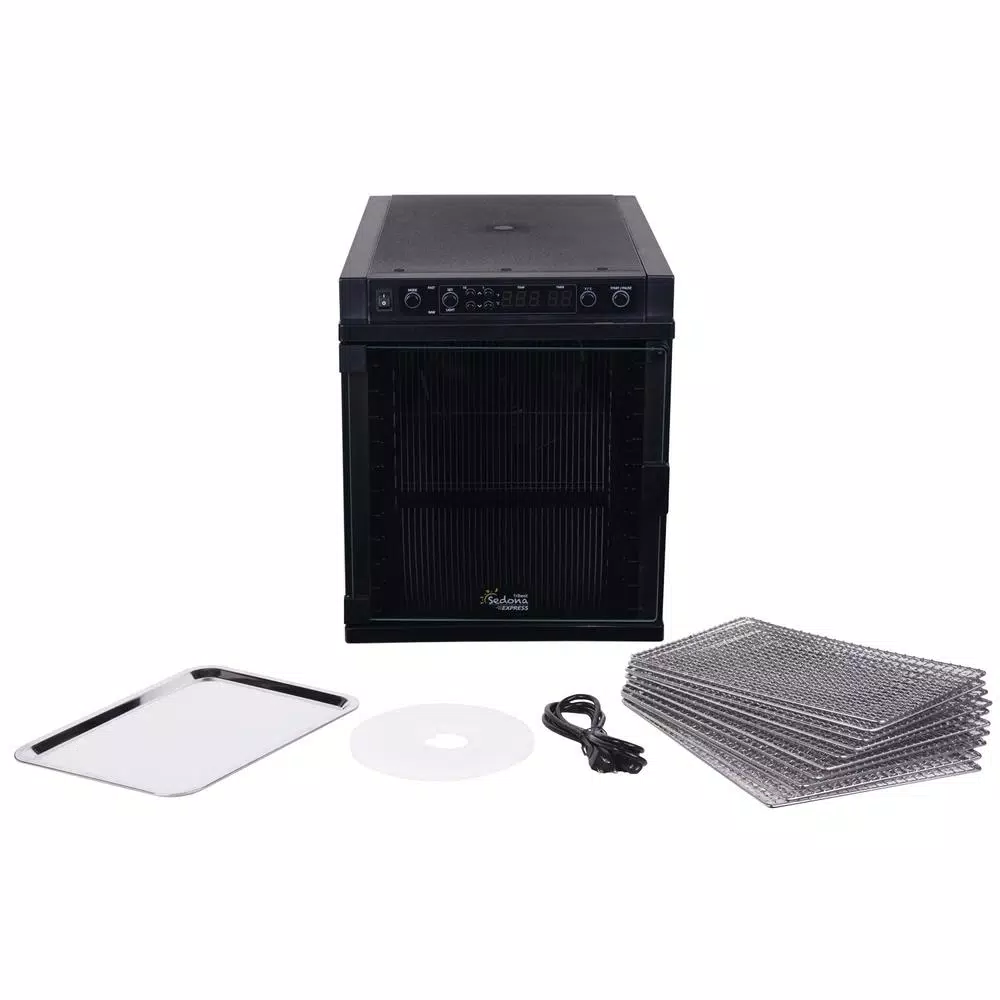 Tribest Sedona Express 11-Tray Black Stainless Steel Food Dehydrator with TST Technology