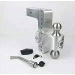 Weigh Safe 180-Hitch Adjustable Aluminum Ball Mount with Keyed Alike Receiver Pin thumbnail 1
