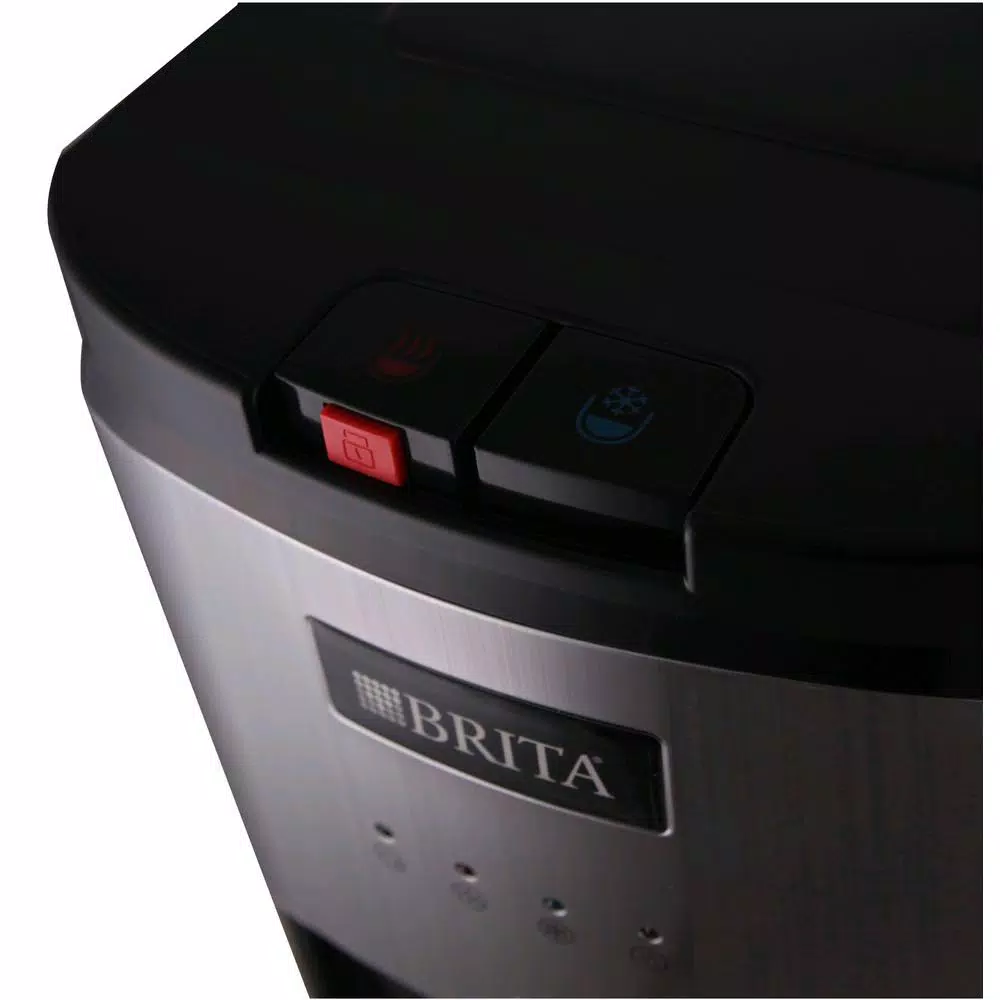 Brita Bottom-Loading Water Cooler with Built-In Filter, Stainless Steel, Hot and Cold