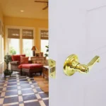 Defiant Viano Polished Brass Privacy Bed/Bath Door Lever thumbnail 2