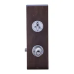 Copper Creek Colonial Egg Style Satin Stainless Steel Entry Door Knob and Single Cylinder Deadbolt Combo Pack thumbnail 4