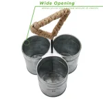 MIND READER 3-Section Silver Metal Utensil Caddy & Silverware Organizer thumbnail 5