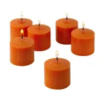 Light In The Dark Orange Unscented Votive Candles, 10 Hour Burn Time (Set of 12) thumbnail 1