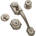 Kwikset Montara Keyed Entry Handleset with Single Cylinder Deadbolt, Satin Nickel thumbnail 3