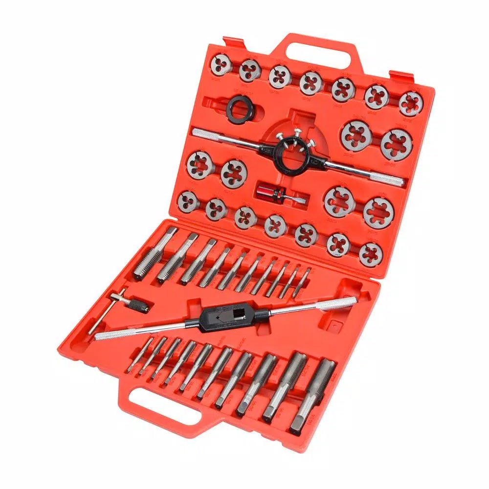 TEKTON 45-Piece Inch Tap and Die Set, SAE Coarse and Fine Sizes