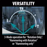 Makita 18V LXT Brushless 1 in. SDS-Plus Rotary Hammer Kit with HEPA Attachment & Bonus 1/2 in. Impact Wrench thumbnail 11