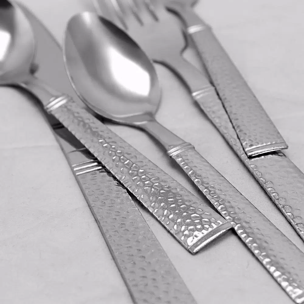 Gibson Home Prato 65-Piece Stainless Steel Flatware Set with Wire Caddy