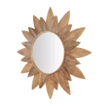 Home Decorators Collection Sunburst Art Deco Accent Mirror, Brown Antiqued Wood, 33.8 in. thumbnail 6