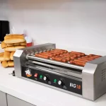 Funtime 187 sq. in. Stainless Steel Hot Dog Roller Grill, Dual Temperature Control thumbnail 2