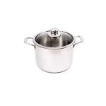 Swiss Diamond Premium Clad 7.9 Qt. Stainless Steel Stock Pot with Glass Lid thumbnail 1