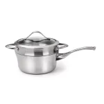 Calphalon Contemporary 3-Piece Stainless Steel Saucepan Set with Double Boiler Insert thumbnail 1