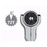 TEKTON 1/2 in. Drive 12 in. Swivel Head Ratchet, 72-Tooth thumbnail 3