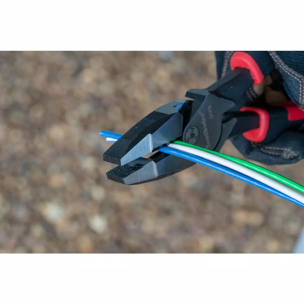 Southwire 9 in. Hi-Leverage Side Cutting Pliers, Drop Forged 6150 Alloy Steel