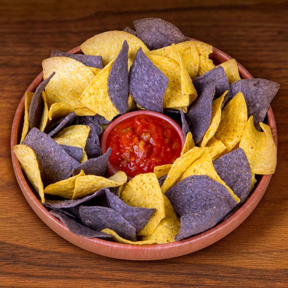 TACO TUESDAY 10.5 in. Brown Plastic Circular Chip and Salsa Serving Bowl Set, 2-Piece
