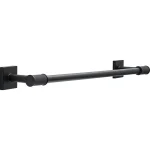 Delta Averland 18 in. Matte Black Towel Bar, Contemporary Knurled Design thumbnail 1