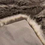 Glitzhome 60 in. Ombre Gray Faux Fur Luxury Throw Blanket thumbnail 2
