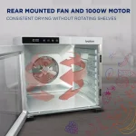 Ivation 10-Tray Stainless Steel Electric Food Dehydrator, 1000W with Digital Timer and Temperature Control thumbnail 3