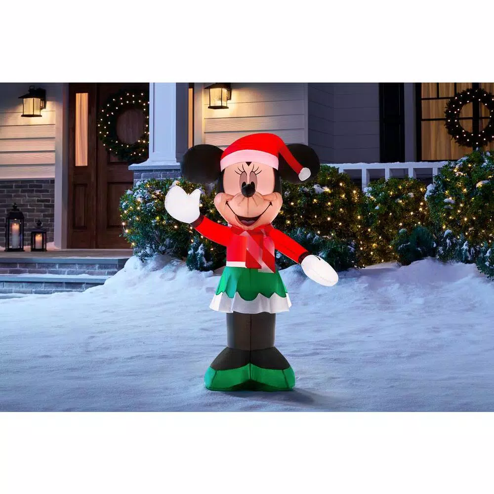 Disney Minnie Mouse 3.5 ft. Inflatable Holiday Decoration with LED Lights