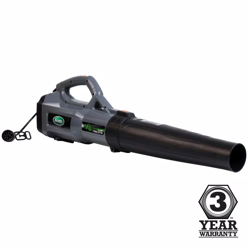 Scotts Corded Electric Leaf Blower, 120 MPH, 465 CFM, 8.5 Amp Handheld Blower