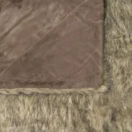 Best Home Fashion Tawny Fox Faux Fur Throw Blanket, 58 in. x 84 in., Southwestern Style thumbnail 3