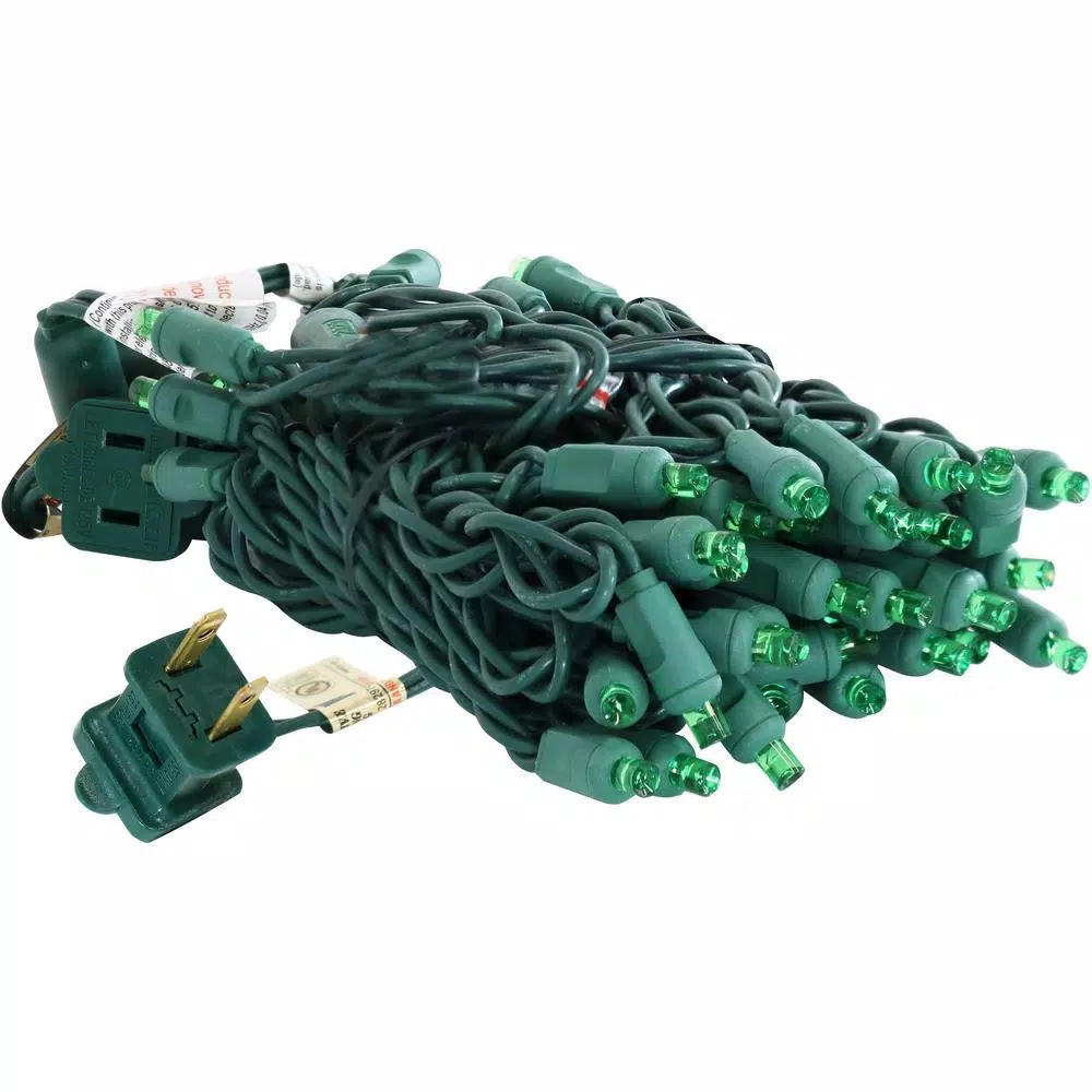 Sunnydaze Decor 22 ft. Green LED Angle String Lights, 70-Count Multi-Seasonal Novelty Bulbs