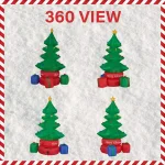 Fraser Hill Farm 6.5 ft. Animated Rotating Christmas Tree Inflatable with White Lights thumbnail 2
