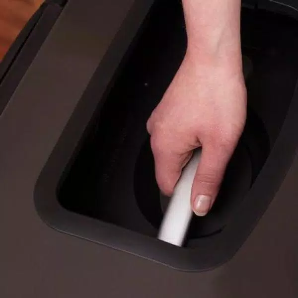 Household Essentials Trash Krusher TK10 XL 50L Black Stainless Steel Manual Compactor Trash Can