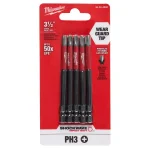 Milwaukee SHOCKWAVE Phillips #3 3.5 in. Impact Duty Steel Screwdriver Bits, 5-Pack thumbnail 2