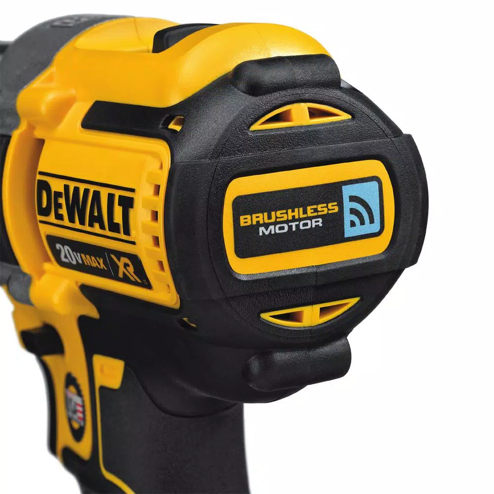 DEWALT 20V MAX XR 1/2 in. Brushless Hammer Drill/Driver Kit with Tool Connect, (2) 5 Ah Batteries & Charger