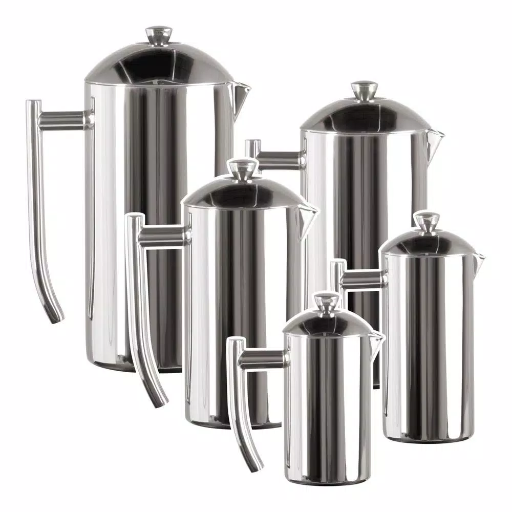 Frieling 2-Cup Mirror Finish Stainless Steel French Press, 16 fl. oz.