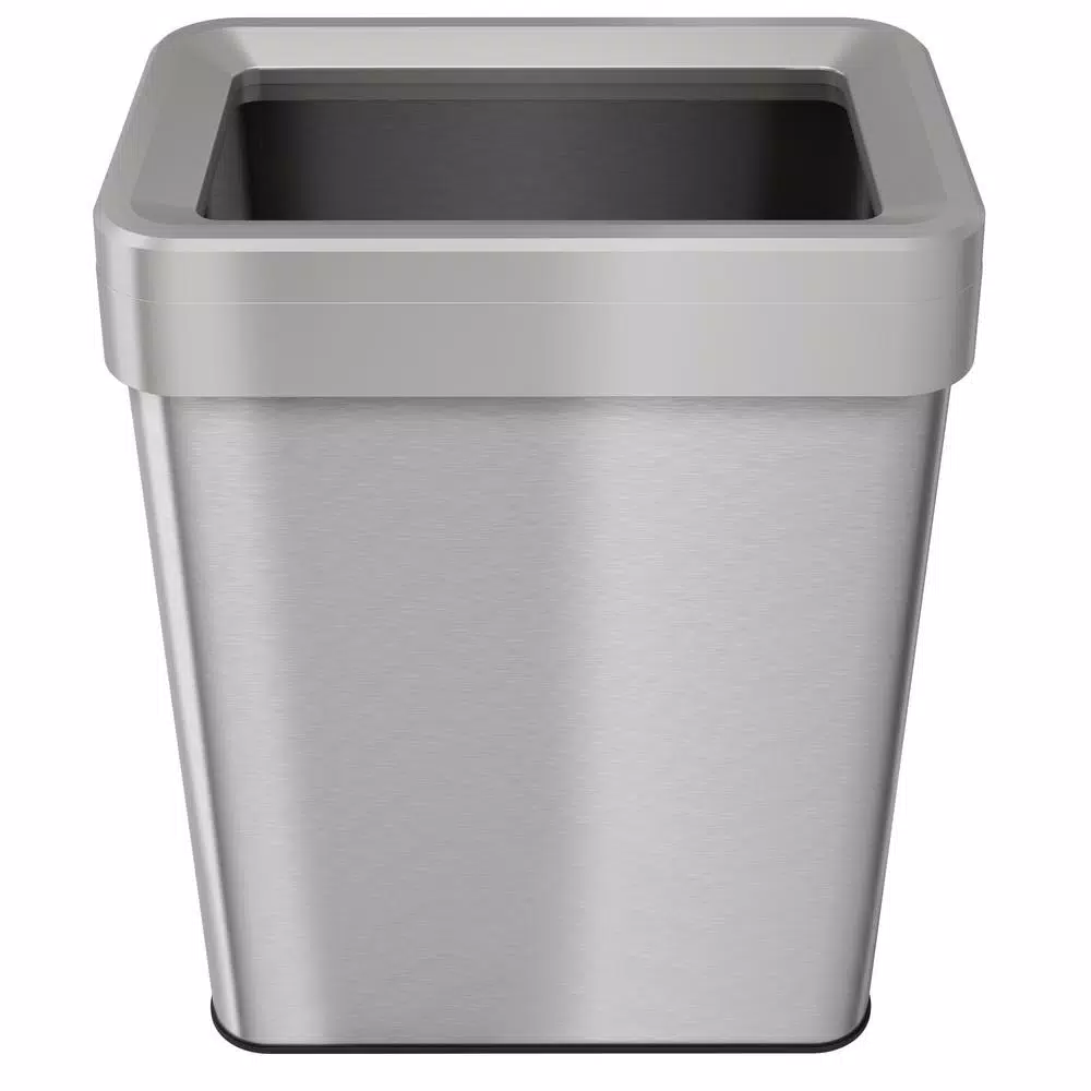 iTouchless 18 Gal. Stainless Steel Slim Open Top Commercial Trash Can with Dual Odor Filters