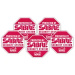 SABRE Security Decals (5-Pack) - Red Stop Sign Warning Signs for Home and Commercial Use thumbnail 2