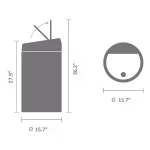 Brabantia 16 Gallon Matte Steel Fingerprint Proof Touch Top Trash Can thumbnail 4