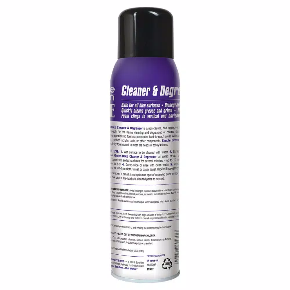 Simple Green Bike Cleaner and Degreaser Aerosol, 20 oz
