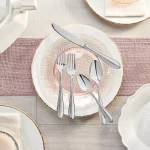 Hampton Signature Gourmet Frosted 20-Piece Stainless Steel Flatware Set thumbnail 2