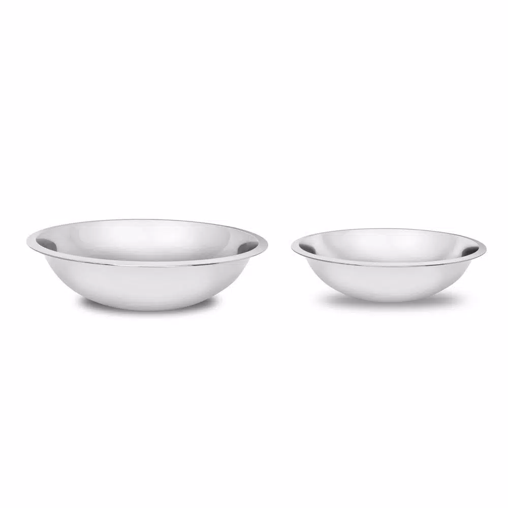Unbranded Stainless Steel Mixing Bowl Set, 2-Piece (7.6 Qt. and 4.6 Qt.)