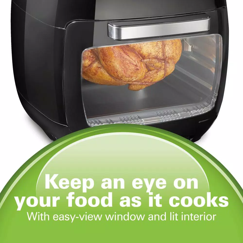 Hamilton Beach 11 Qt. Digital Air Fryer Oven with Rotisserie and Rotating Basket, Black