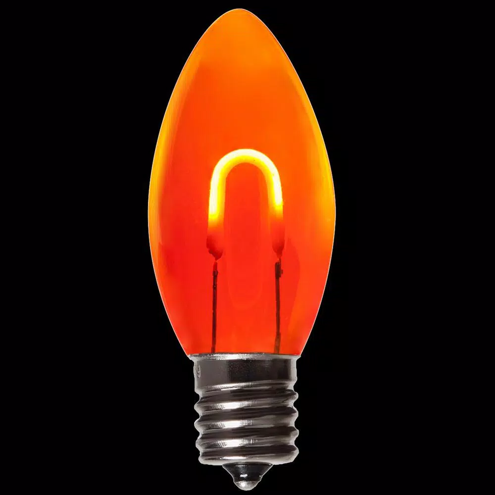 Wintergreen Lighting FlexFilament C9 LED Shatterproof Orange Vintage Edison Replacement Bulbs (5-Pack)